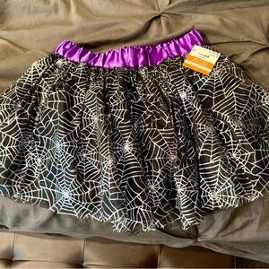 Black and Purple Spiderweb Tutu Skirt